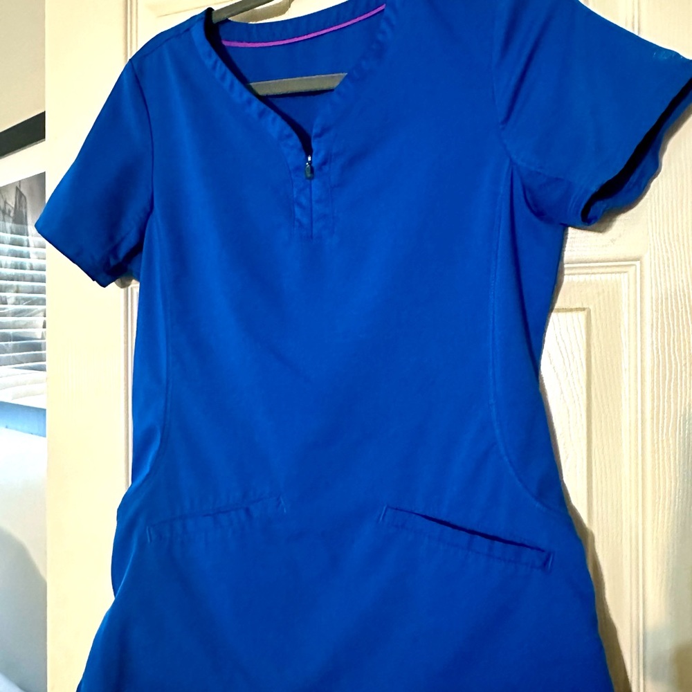 Healing Hands Royal Blue Scrub Top S